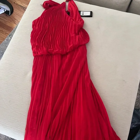chinese dress ladies Guess You Miss Me Halter Midi Dress Burgundy/Pink Dot main image 1